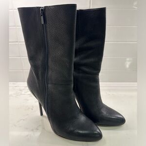 Elie Tahari Black Leather Boots Size 9
